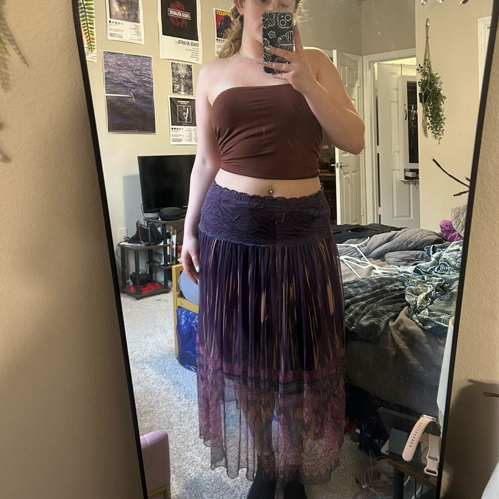 Purple Lace Women Skirt